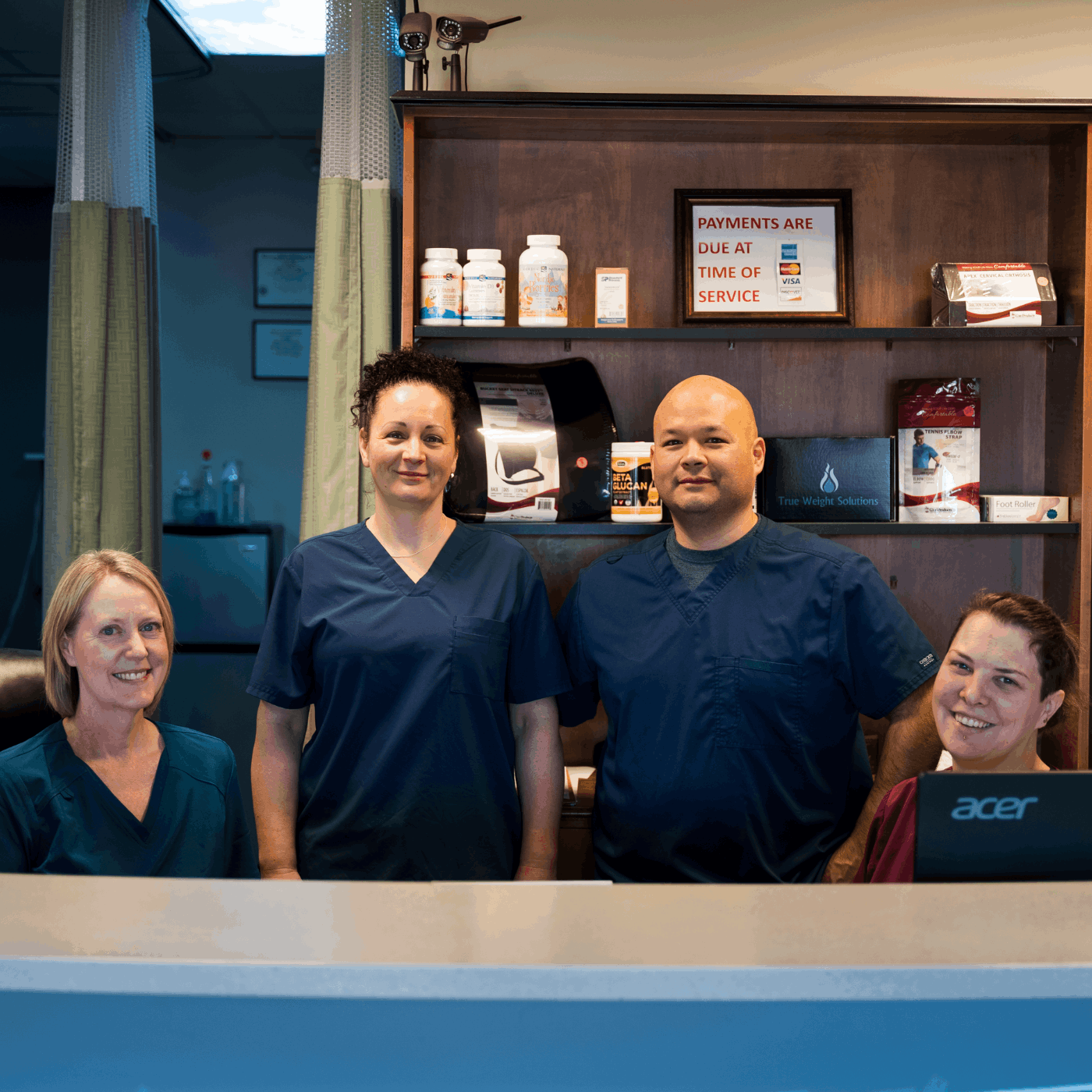 RiverCrest provider consulting warmly with a patient in a clean, modern clinic